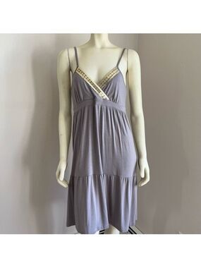 Co-op Barney’s New York Women’s Light Brown sequin embellished Sun Dress M
